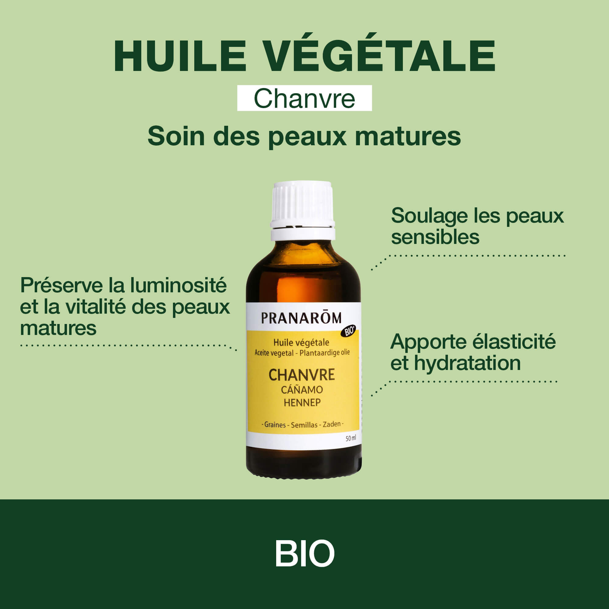 Huile Végétale de Chanvre - Bio