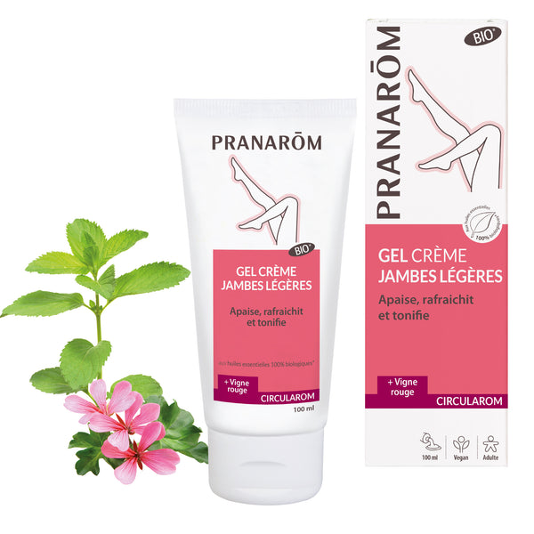 Tube de gel-crème bio Circularom Pranarôm 100ml, pour le confort circulatoire.