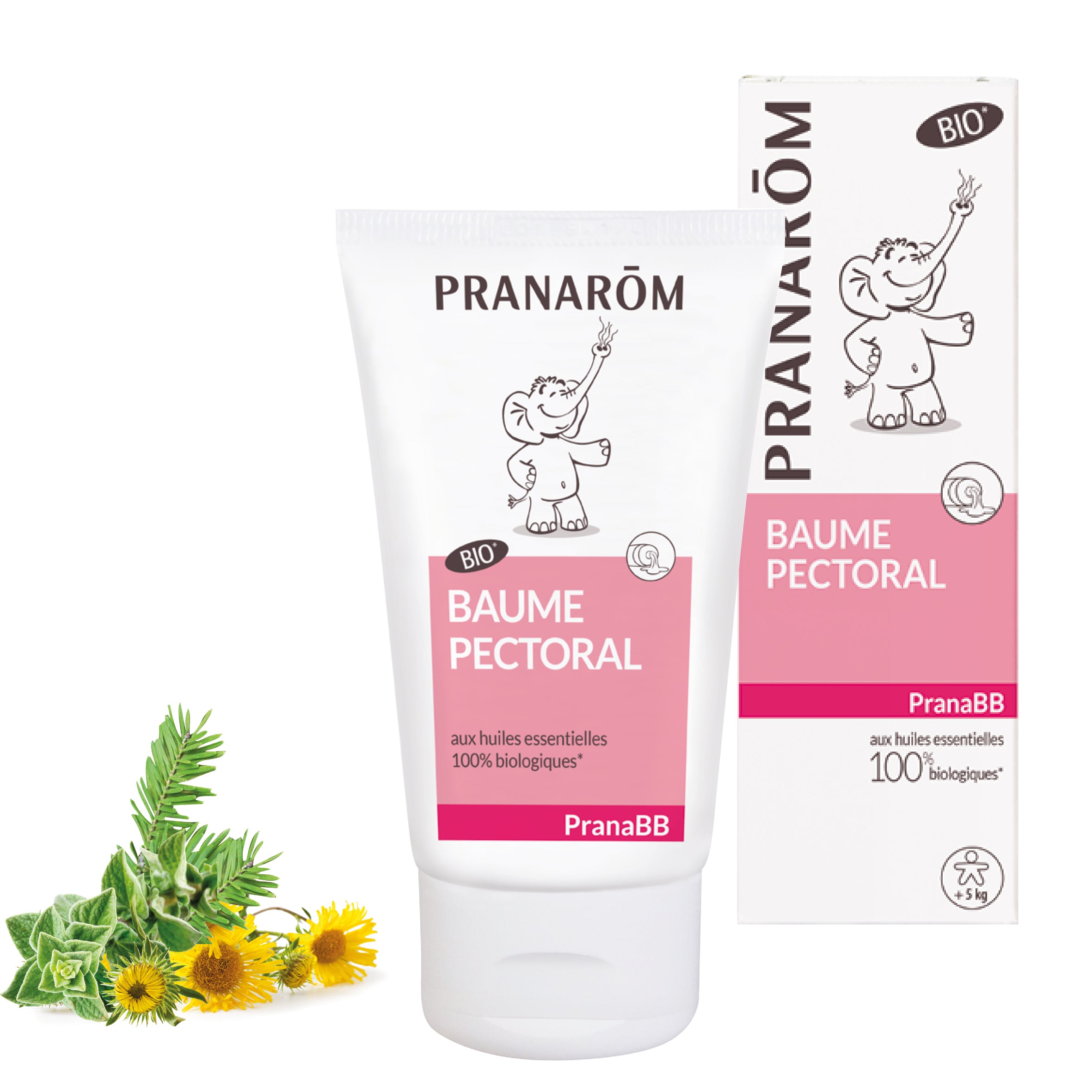 Baume pectoral bio PranaBB pour le confort respiratoire des bébés.
