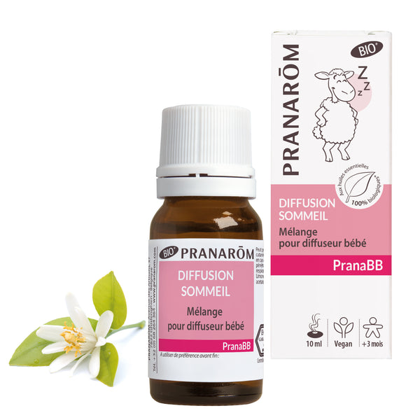 Synergie de diffusion sommeil bio PranaBB pour apaiser bébé.