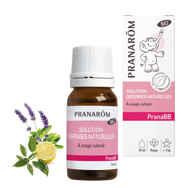 Huile de massage bio PranaBB solution défenses naturelles pour les enfants.