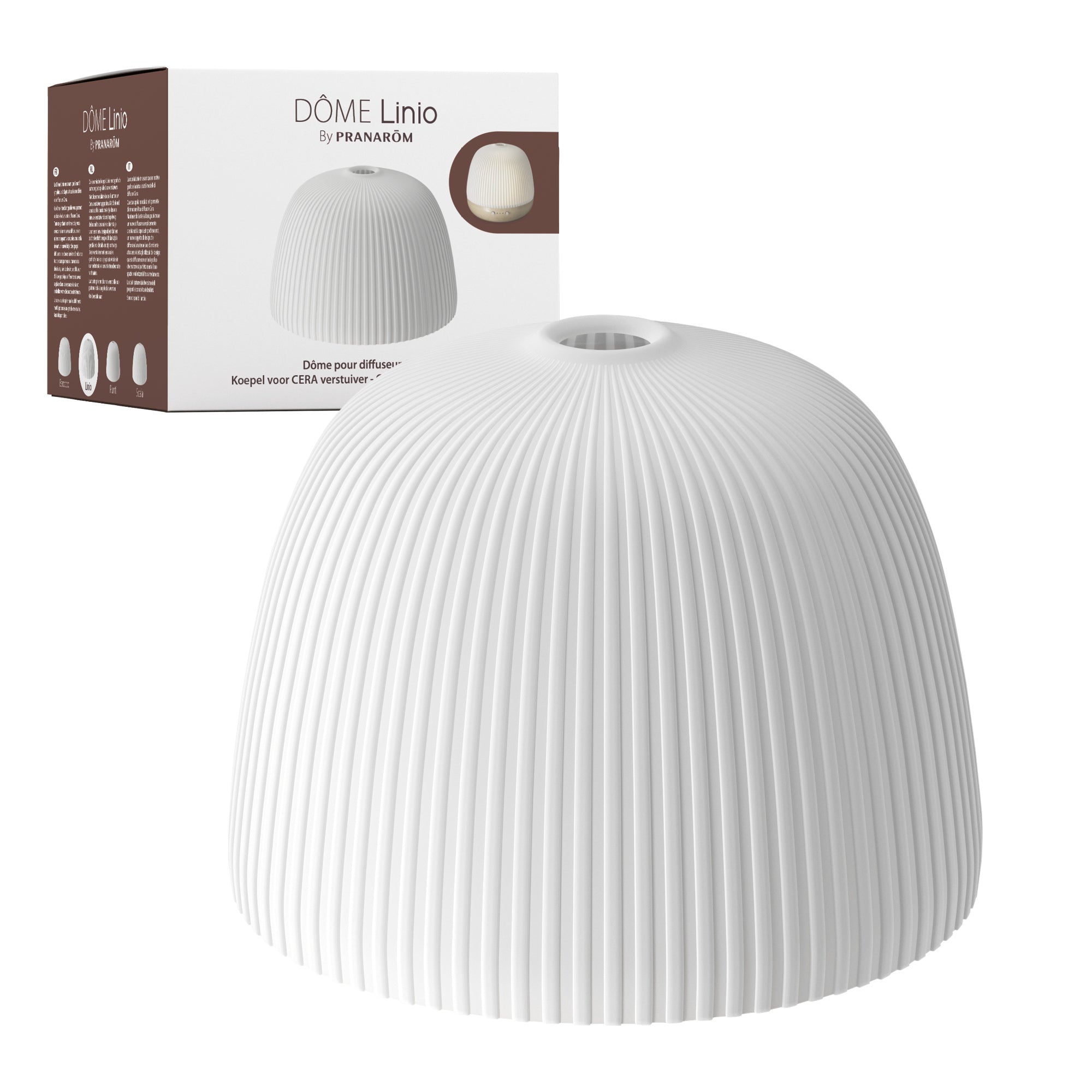 Diffuseur Cera Dôme Linio Pranarôm au design épuré en céramique.