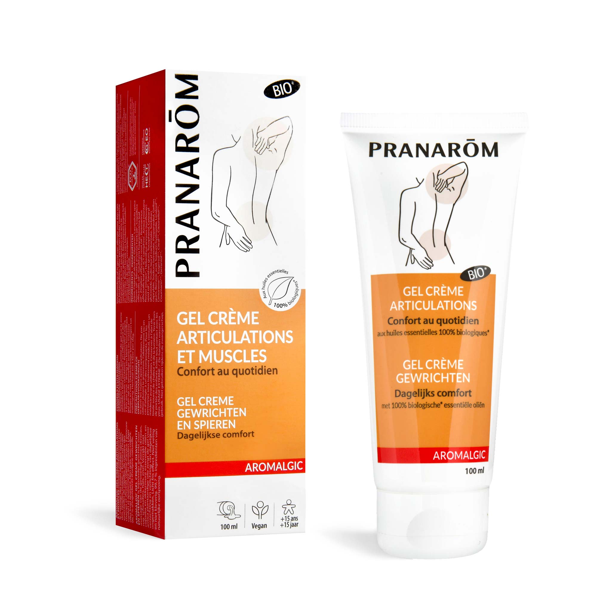 Gel Aromalgic Crème Articulations pour un confort au quotidien (100ml), aux huiles essentielles de Pranarôm.