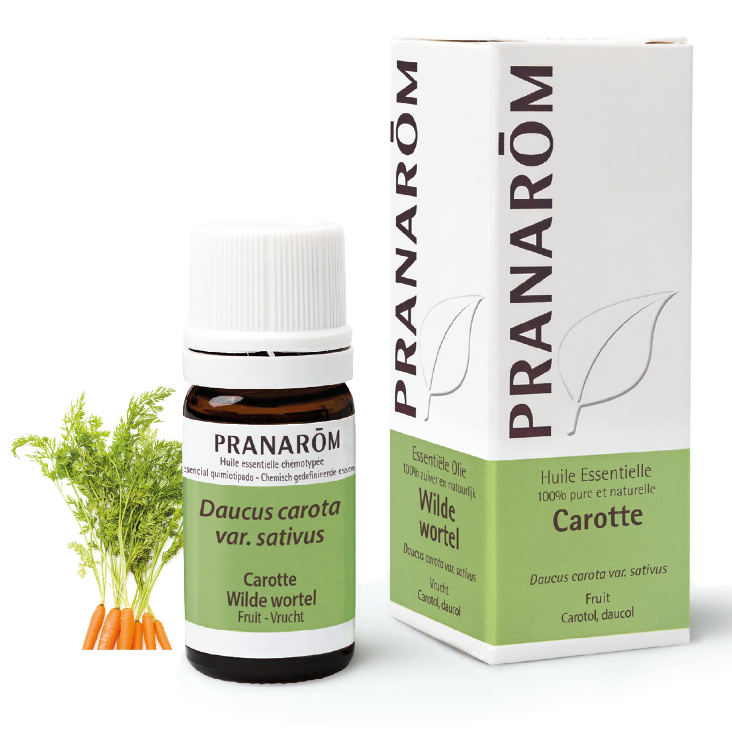 Flacon d'huile essentielle de carotte (5ml) de Pranarôm.