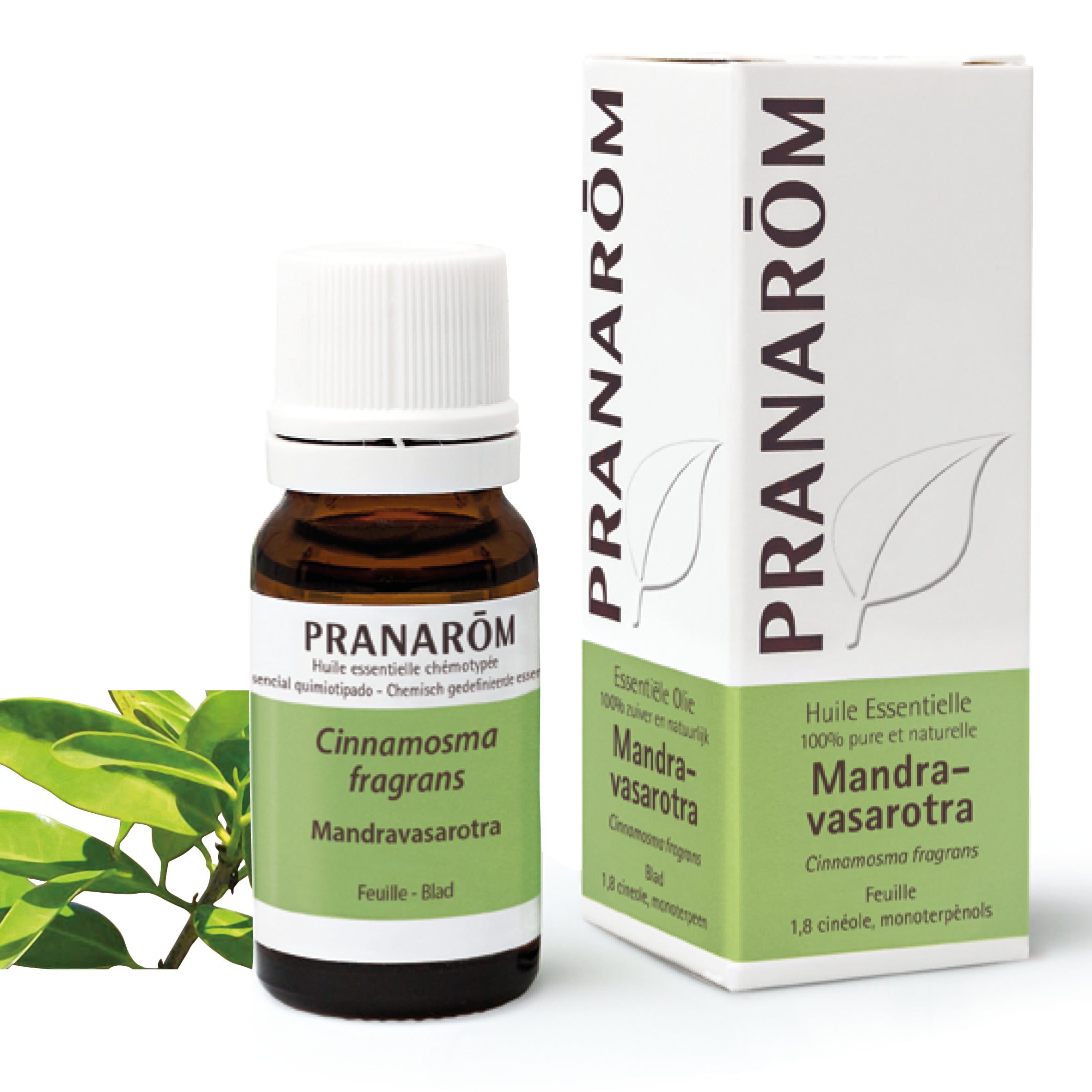 Flacon d'huile essentielle de mandravasarotra (10ml) de Pranarôm.