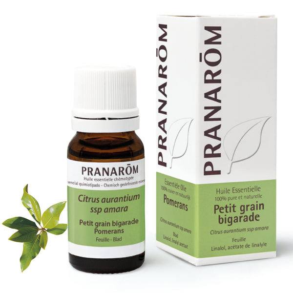 Flacon d'huile essentielle de petit grain biagarade (citrus aurantium ssp amarata), 10ml, de Pranarôm.