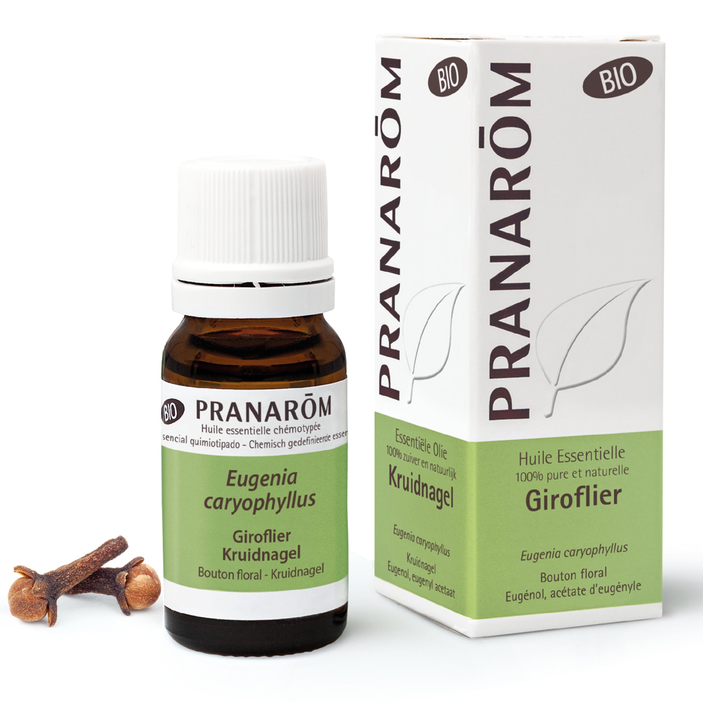 Huile essentielle bio de boutons floraux de genévrier Pranarom pour améliorer la circulation et soulager les douleurs musculaires.