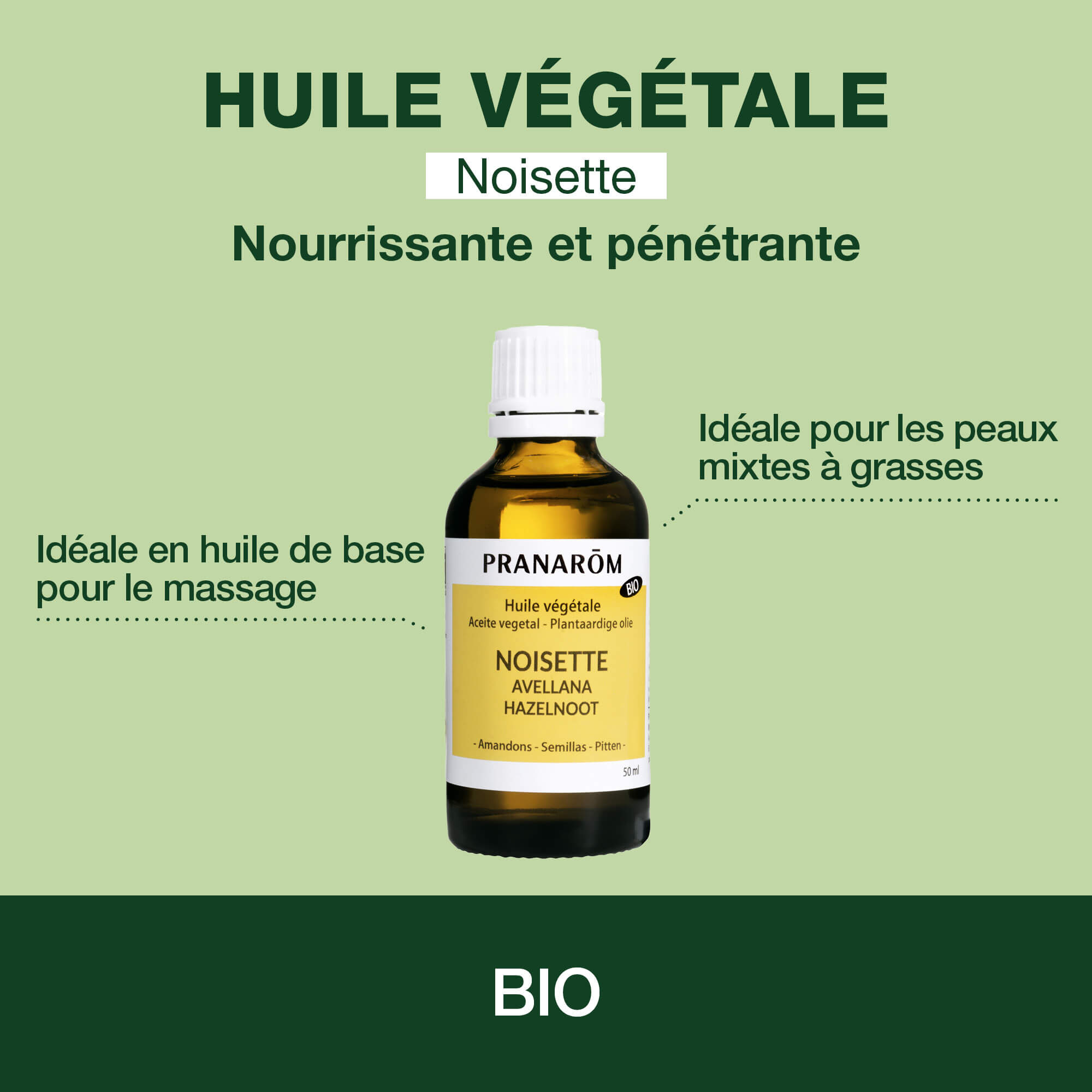 Huile Végétale de Noisette - Bio