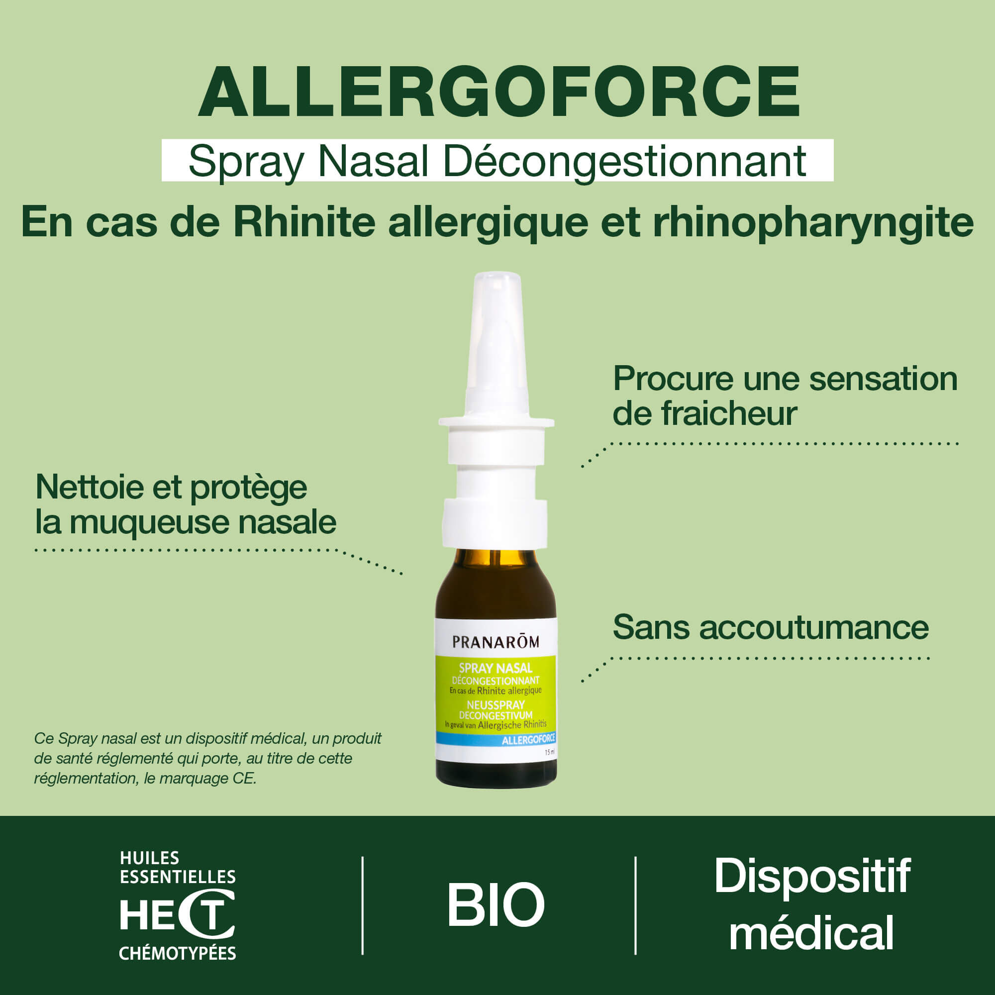 Spray nasal décongestionnant pour rhinite allergique