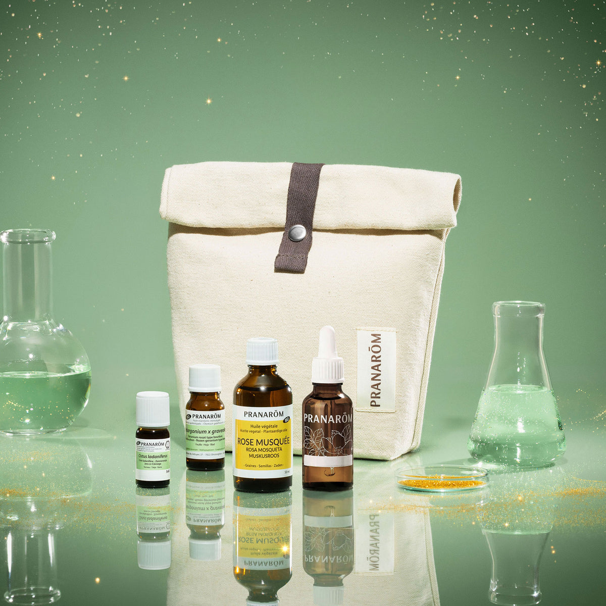 Sérum fermeté aux Huiles Essentielles - trousse et flacon pipette offerts