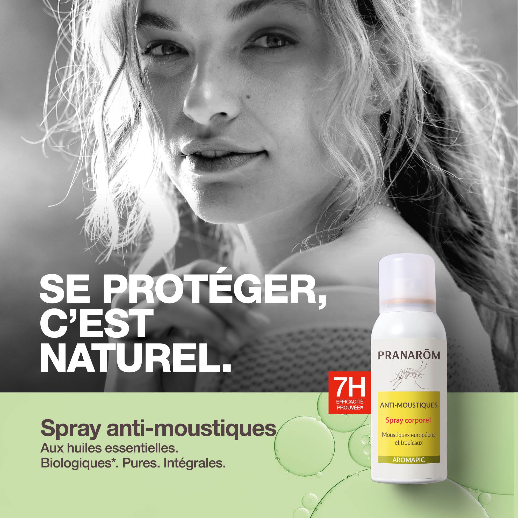 Pranarôm Spray Corps Anti-Moustique Bio Eco Efficacité 7 Heures