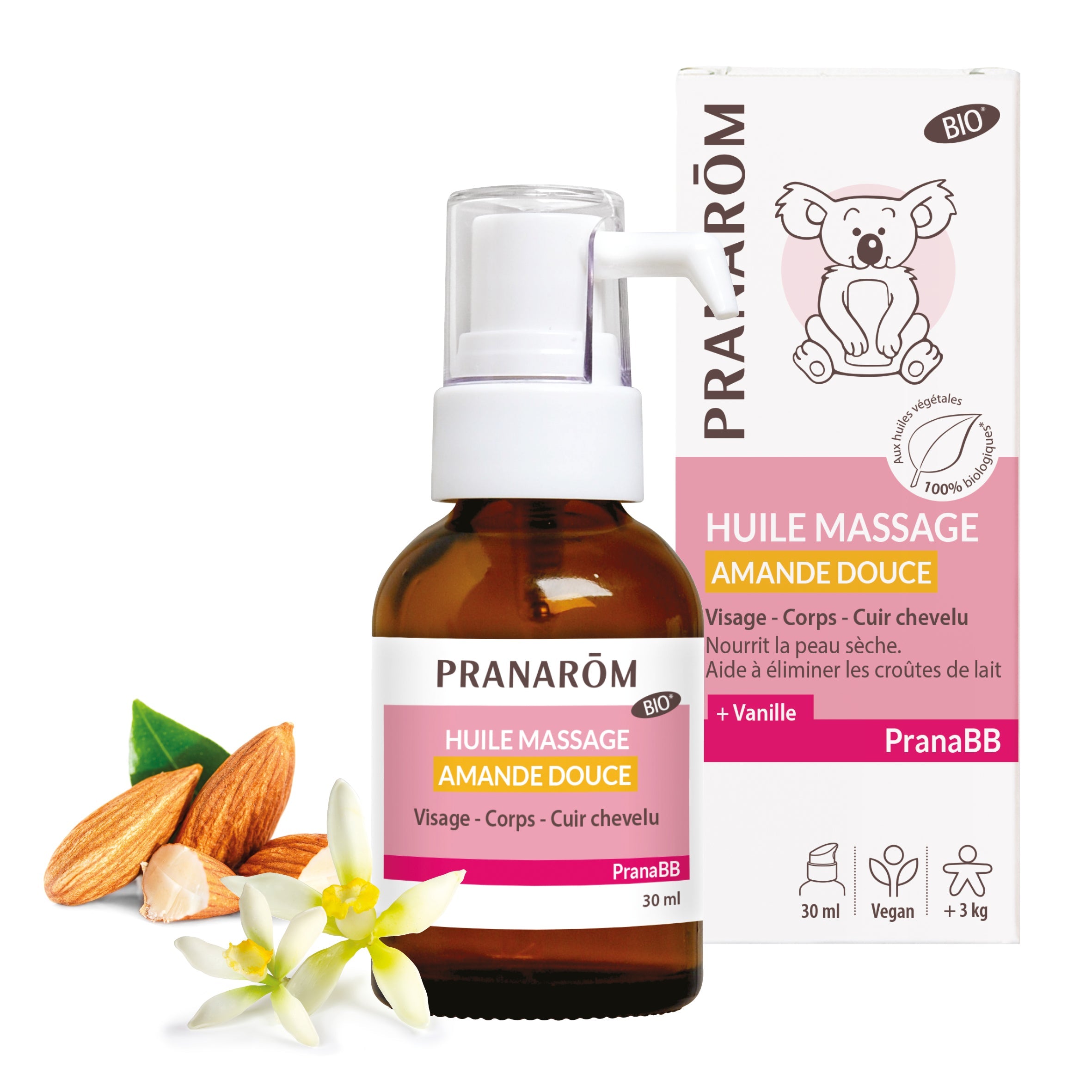 Massage oil - Sweet almond - Bio