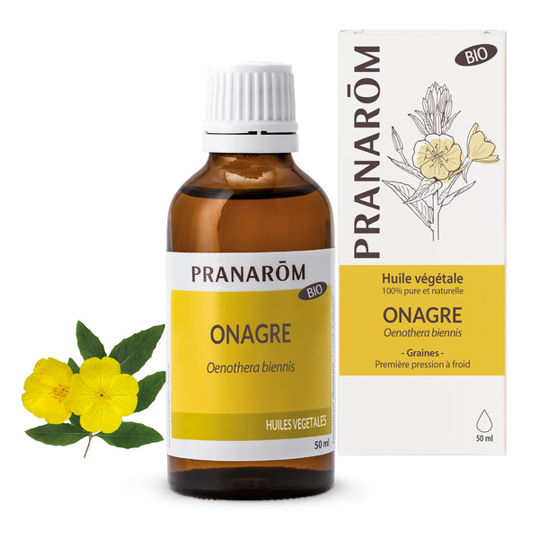 Huile végétale bio d’onagre Pranarôm 50ml, une huile anti-âge.
