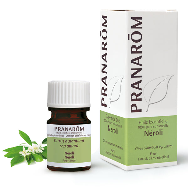 Flacon d'huile essentielle de néroli (citrus aurantium ssp amara), 2ml, de Pranarôm.
