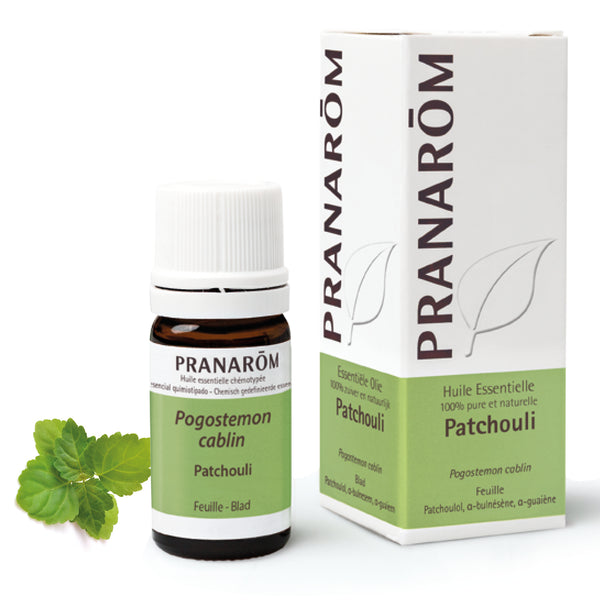 Flacon d'huile essentielle de patchouli (pogostemon cablin), 5ml, de Pranarôm.