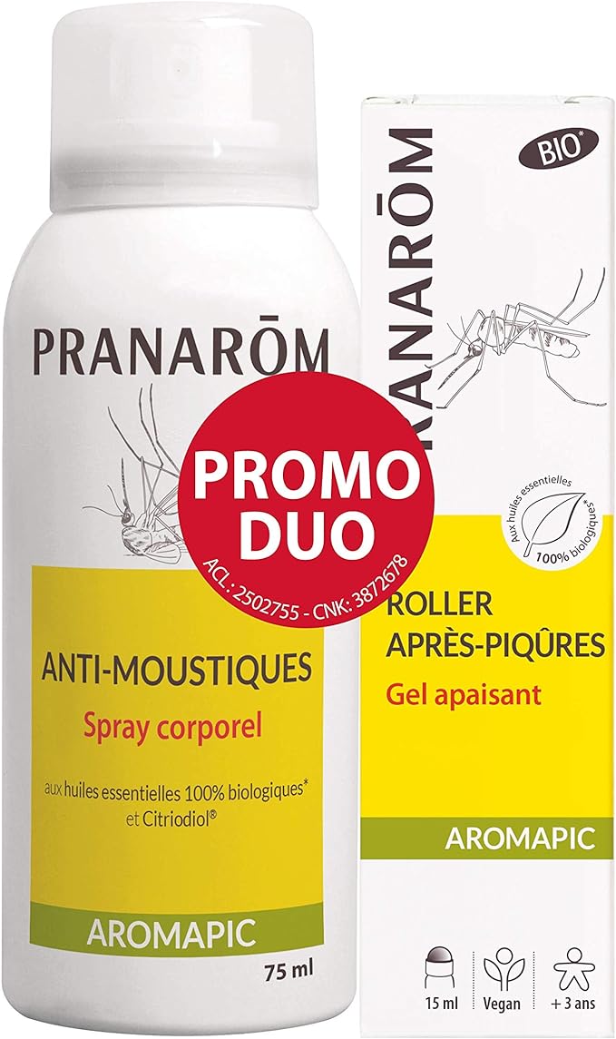 Duo spray corps anti moustiques + roll-on après piqûres - Bio